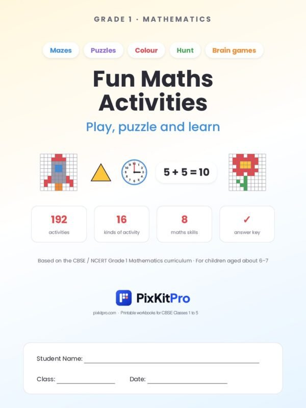 CBSE Class 1 Maths: Fun Activities Book – cover