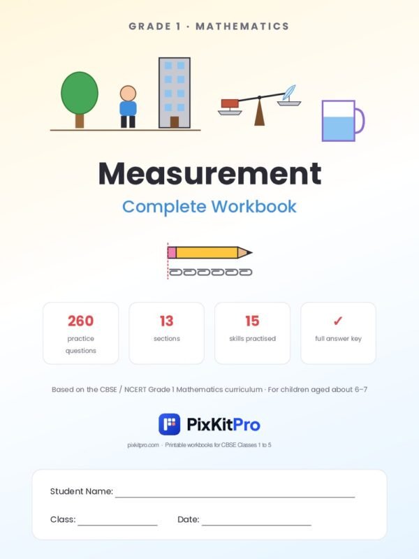 CBSE Class 1 Maths: Measurement Workbook – cover