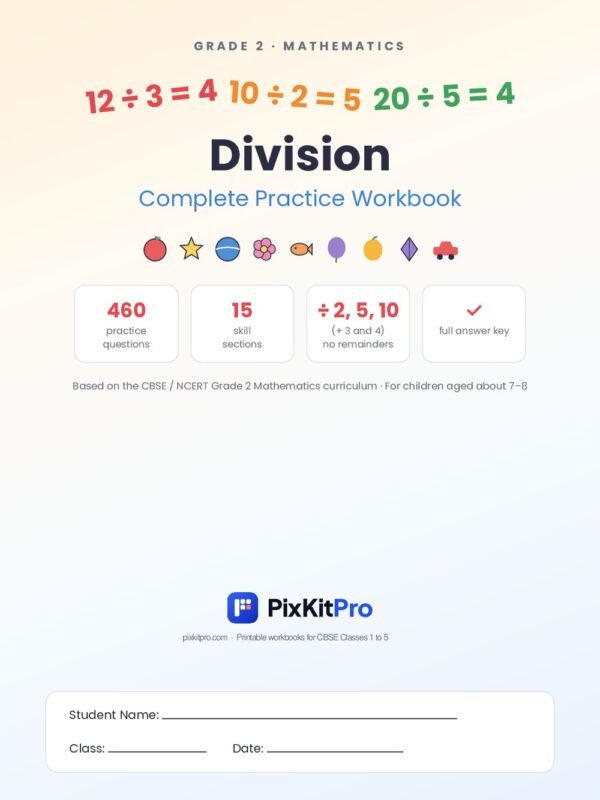 CBSE Class 2 Maths: Division Workbook – cover
