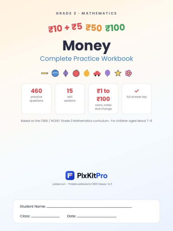 CBSE Class 2 Maths: Money Workbook – cover