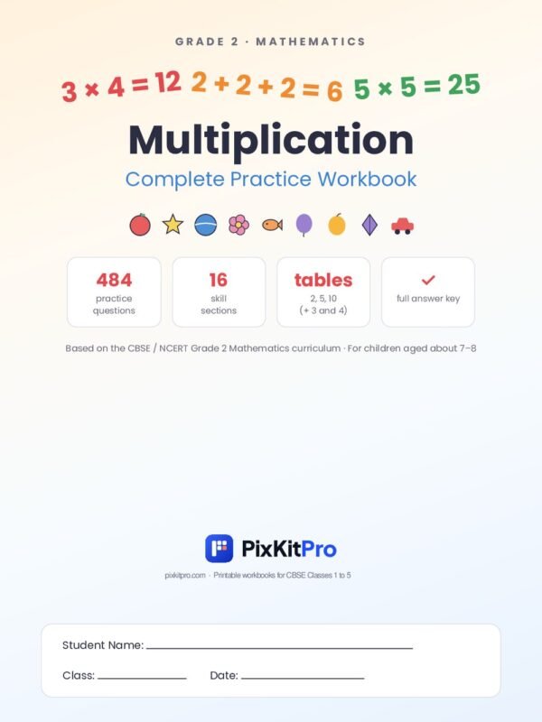 CBSE Class 2 Maths: Multiplication Workbook – cover