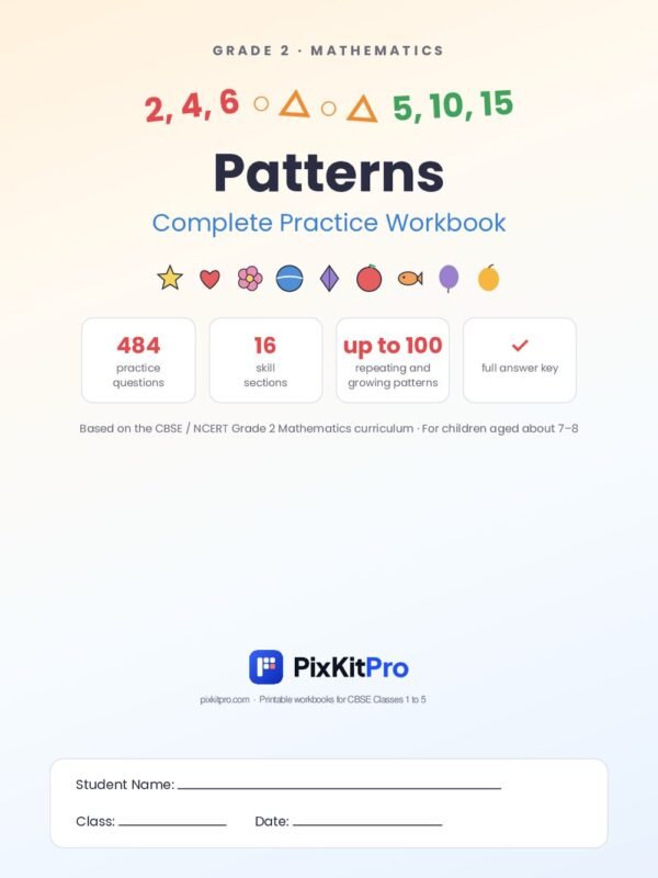 CBSE Class 2 Maths: Patterns Workbook – cover