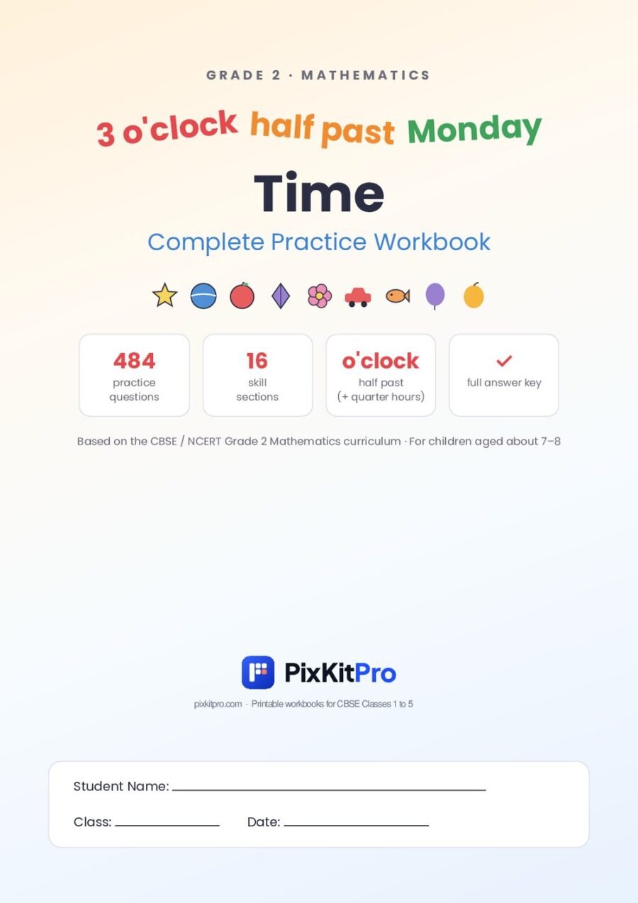 CBSE Class 2 Maths: Time Workbook – cover