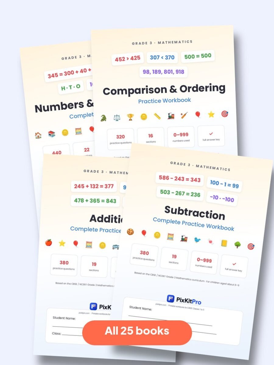 CBSE Class 3 Maths: Complete Bundle (All 25 Books) – cover