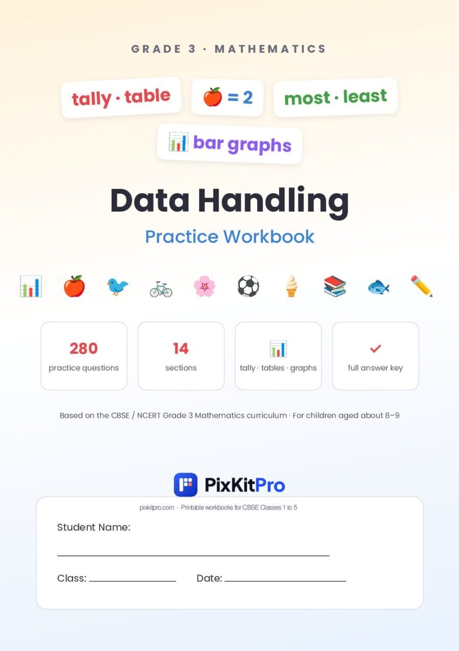 CBSE Class 3 Maths: Data Handling Workbook – cover