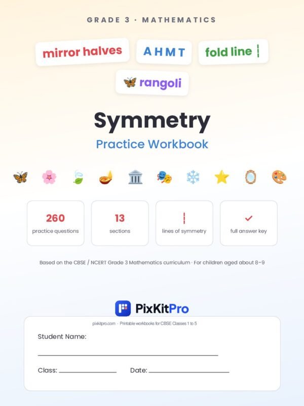 CBSE Class 3 Maths: Symmetry Workbook – cover