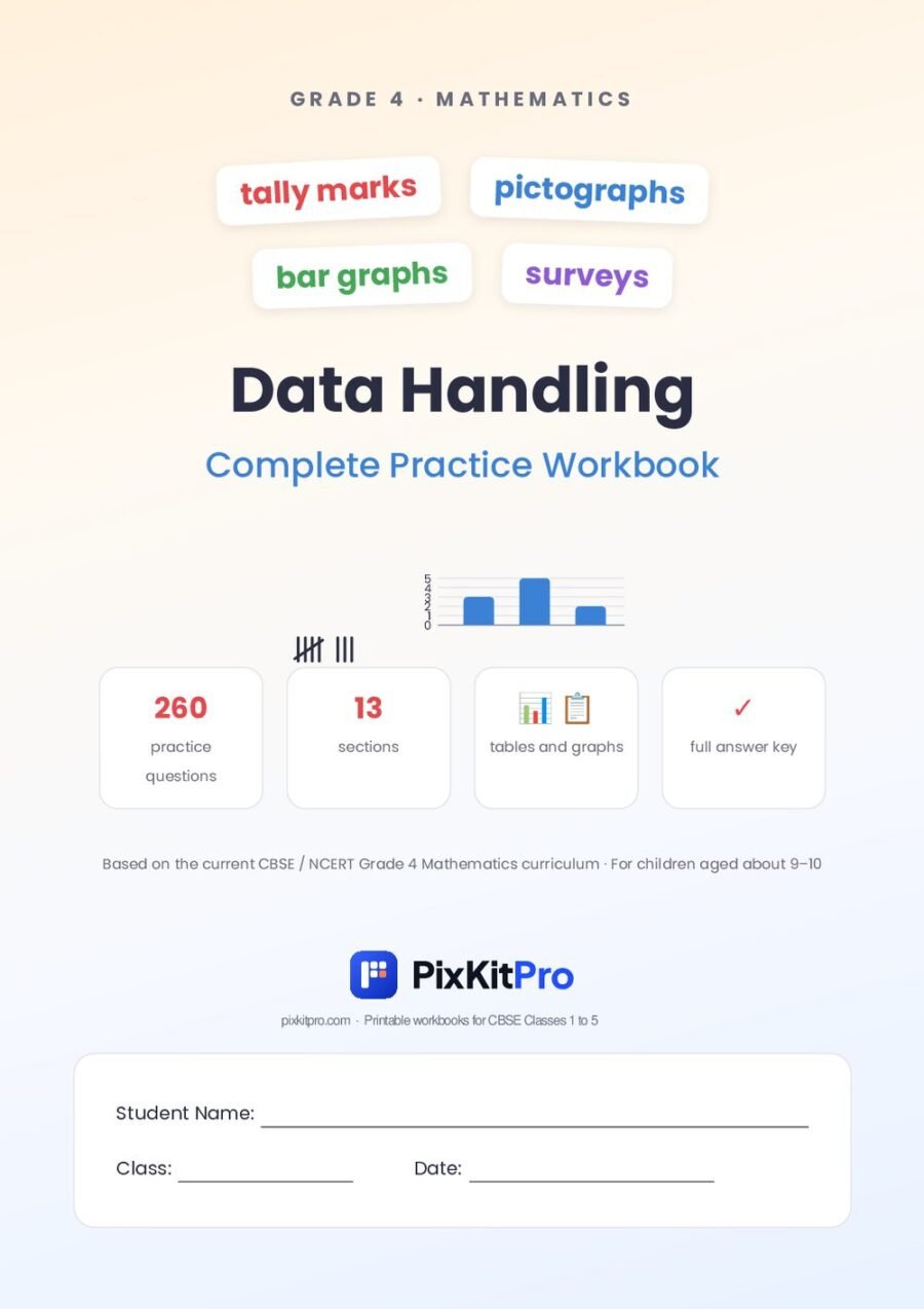 CBSE Class 4 Maths: Data Handling Workbook – cover