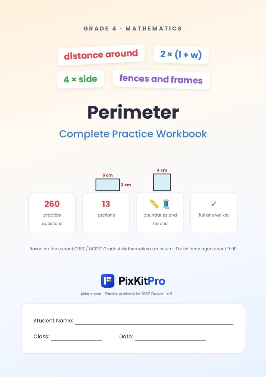 CBSE Class 4 Maths: Perimeter Workbook – cover