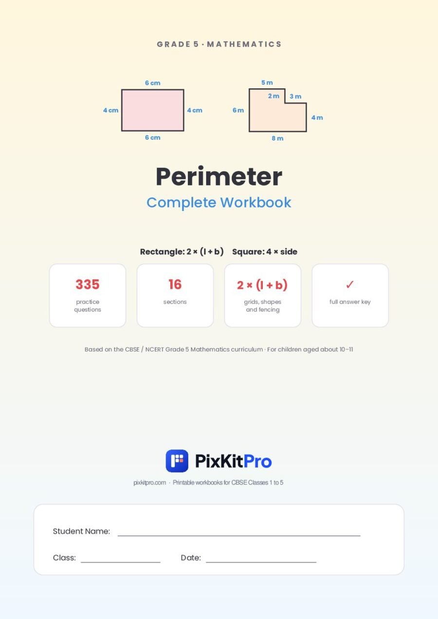 CBSE Class 5 Maths: Perimeter Workbook – cover